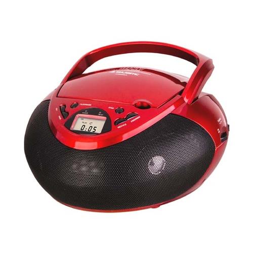 MAJESTIC Radio portatile Majestic con lettore CD rosso e nero